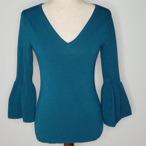 Teal New York & Company Bell sleeve sweater XS